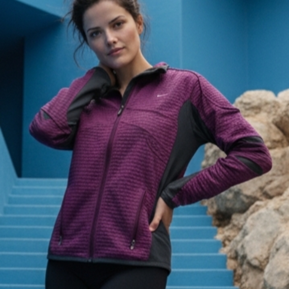 Nike Women's Purple and Black Utility Jacket